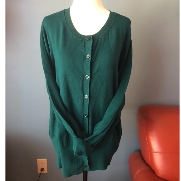Le Grenier Les evades green minimalist cardi NWT - Picture 1 of 9